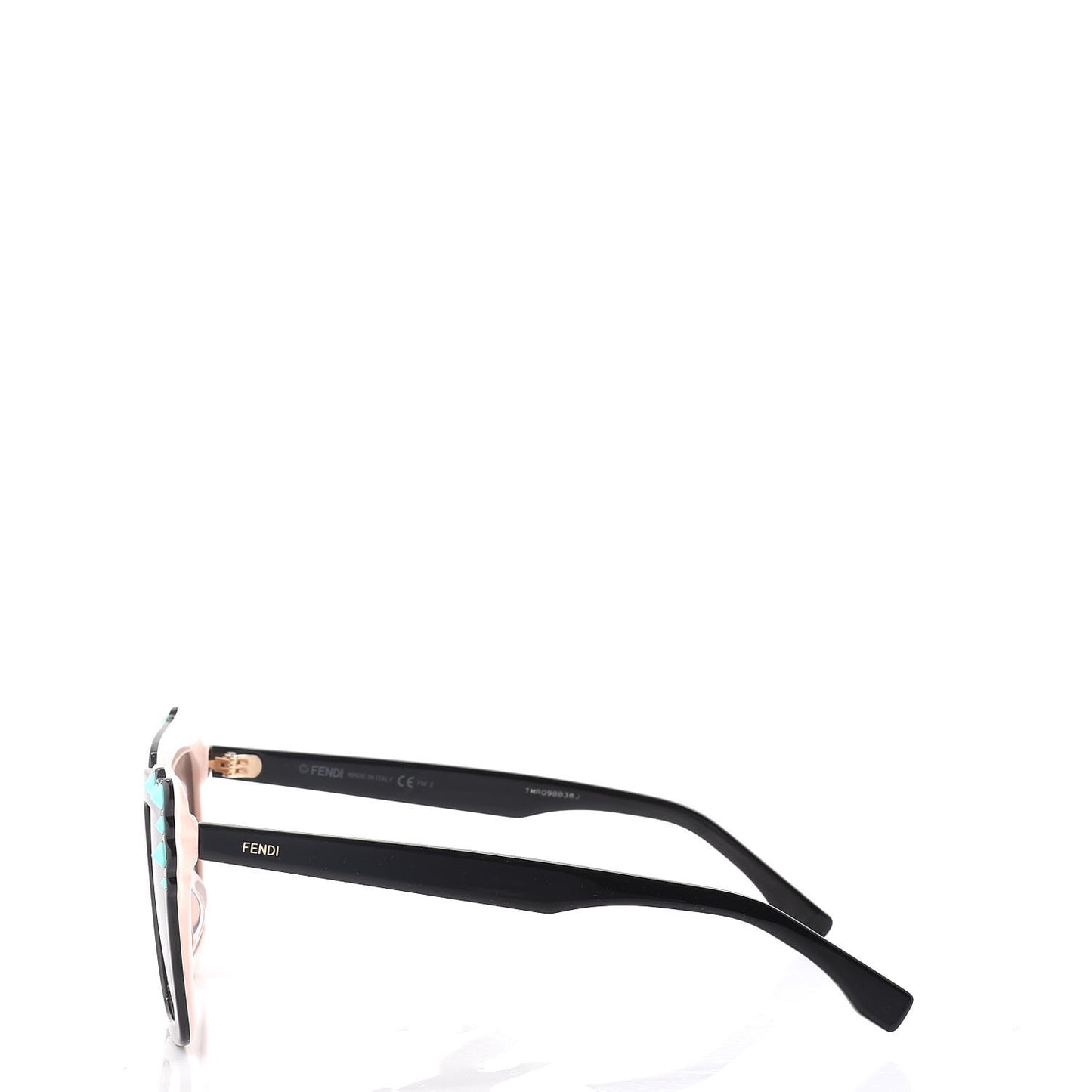 Studded Square Cat Eye Sunglasses FF 0260/S Black Pink