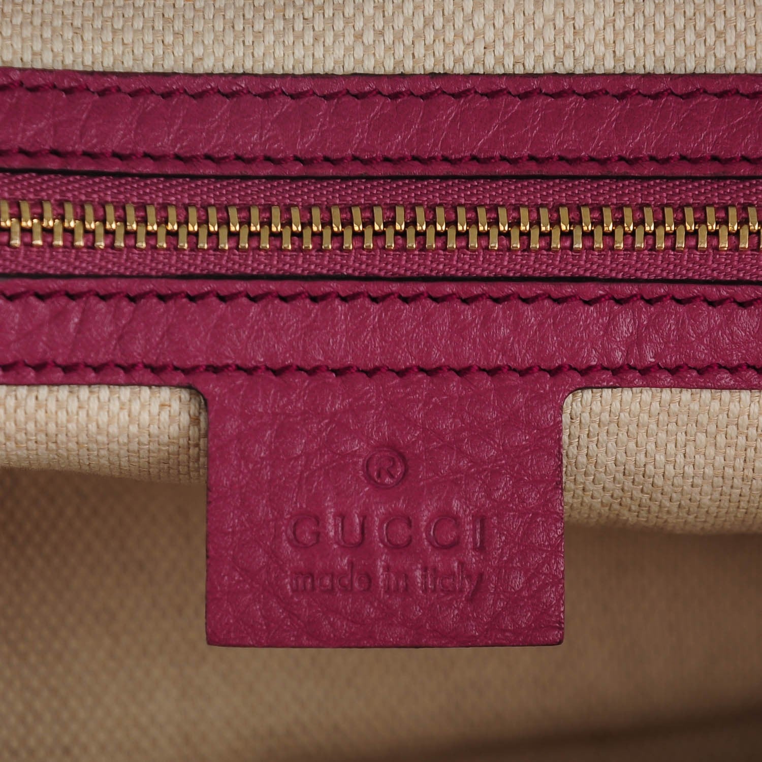 Gucci Pebbled Calfskin Small Soho Top Handle Bag Peonia Flower 6 of 7