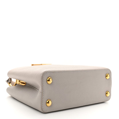 Louis Vuitton Taurillon Snakeskin Mother of Pearl Capucines BB Grey 4 of 9