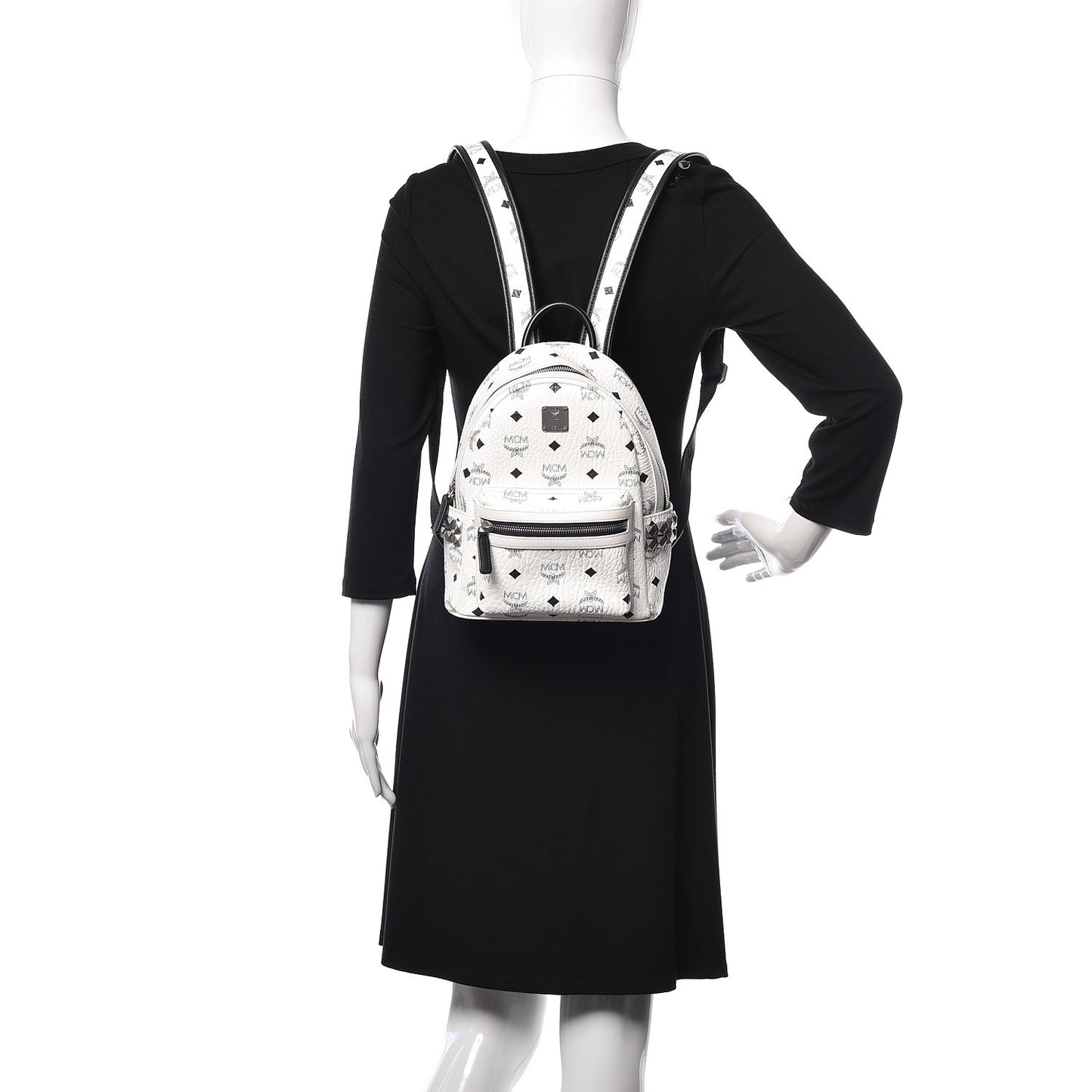 Visetos Side Stud Mini Stark Backpack White