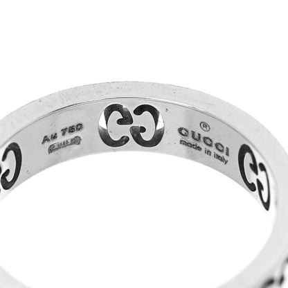 Gucci 18K White Gold Diamond Icon Stardust Band Ring 52/6 4 of 5