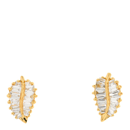 Anita Ko 18K Rose Gold Diamond Small Palm Leaf Earrings 1 of 5