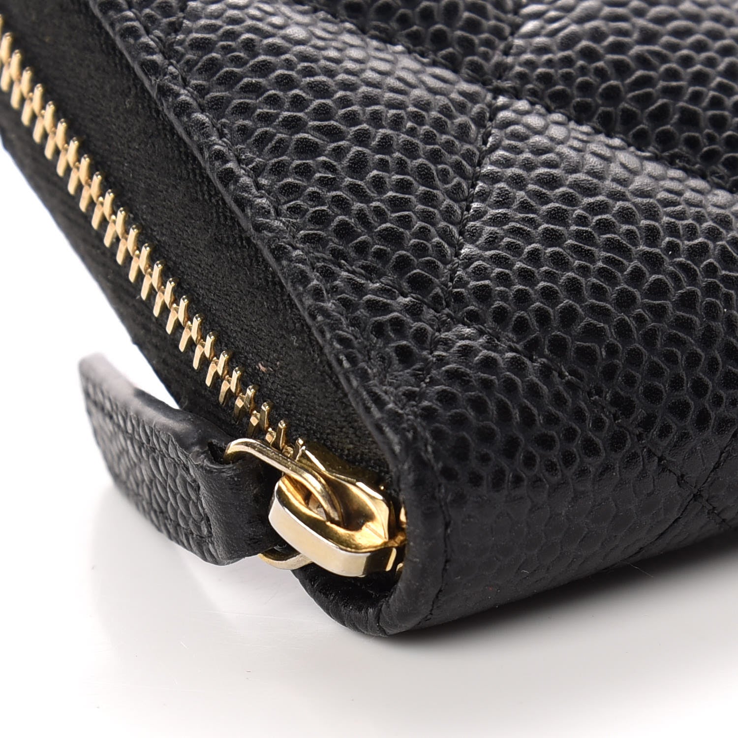 Chanel Caviar Quilted Zip Coin Purse Black 5 of 10