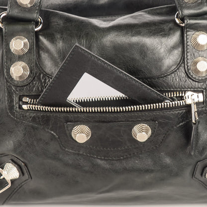 Balenciaga Agneau Giant 21 Silver Hardware Mid Day Black 2 of 12