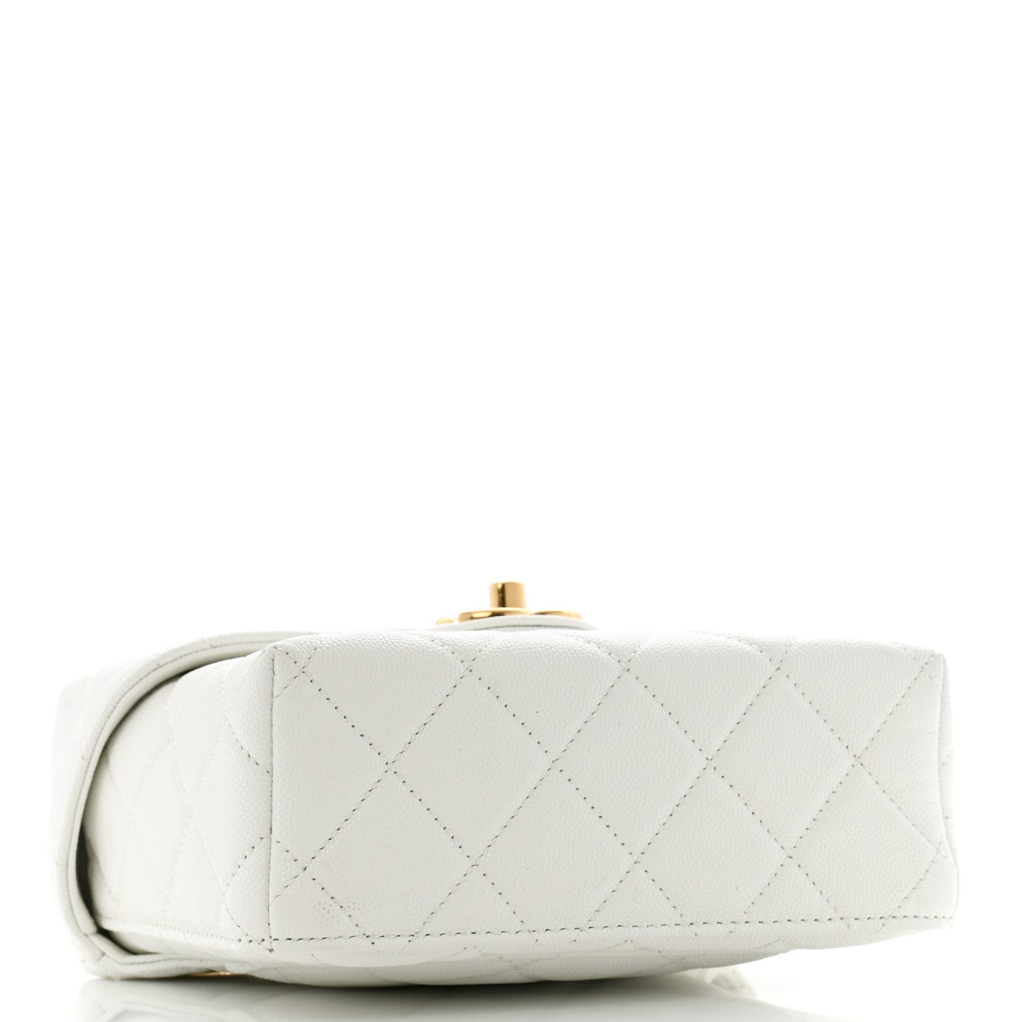 Caviar Quilted Handy Box Vanity Case White