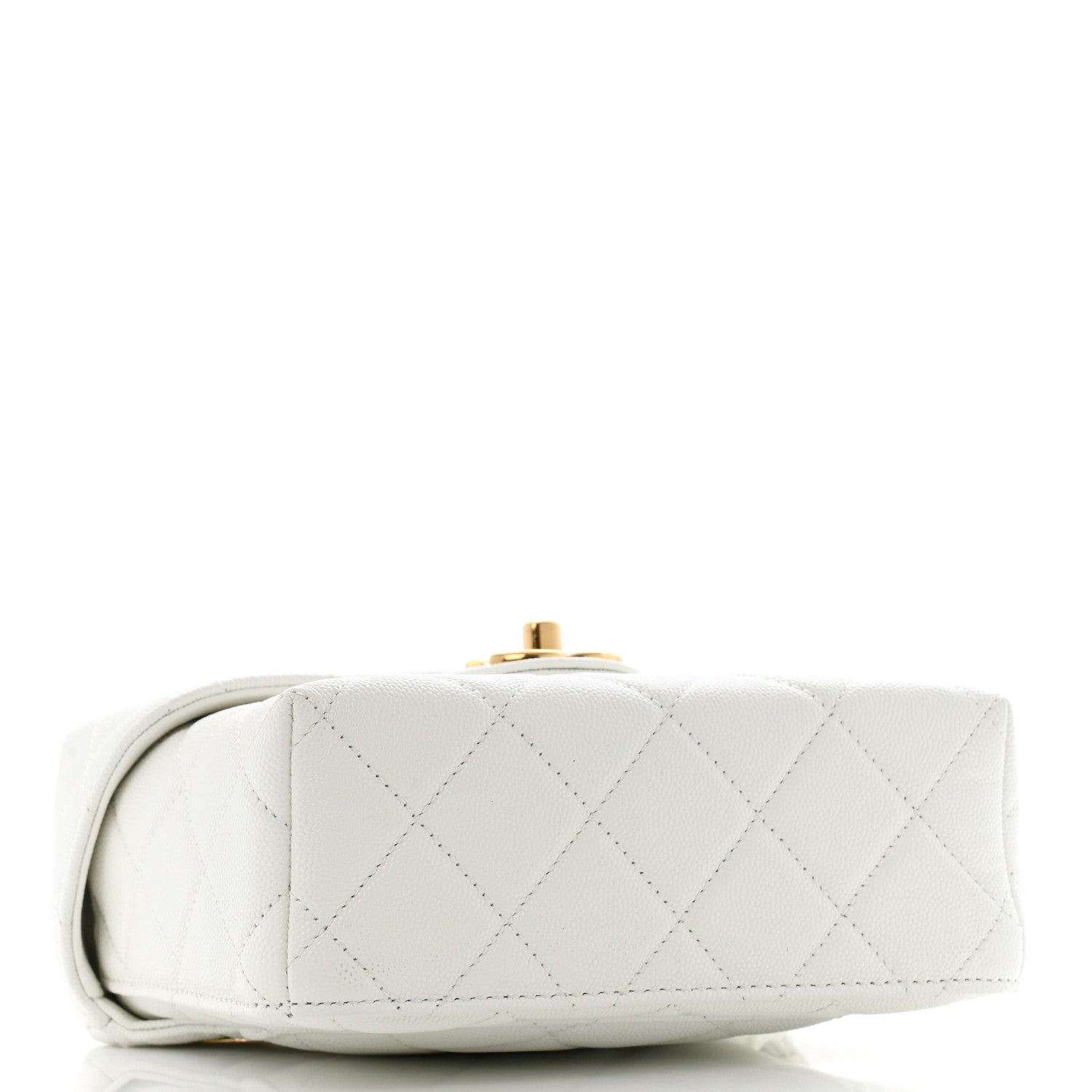 Chanel Caviar Quilted Handy Box Vanity Case White 4 of 12