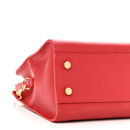 Saint Laurent Calfskin Baby Monogram Cabas Red 9 of 11