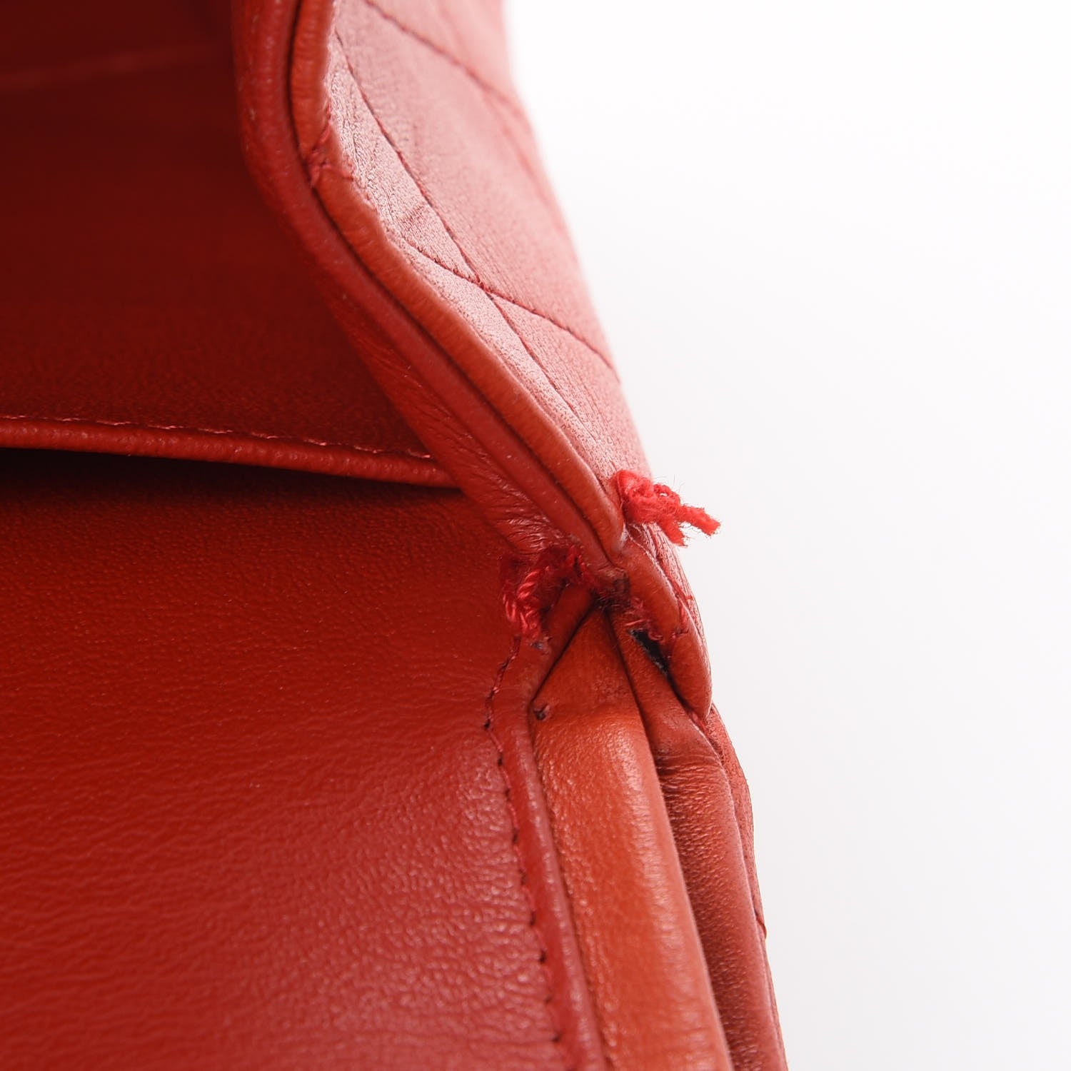 Chanel Lambskin Quilted Jumbo Double Flap Red 8 of 10