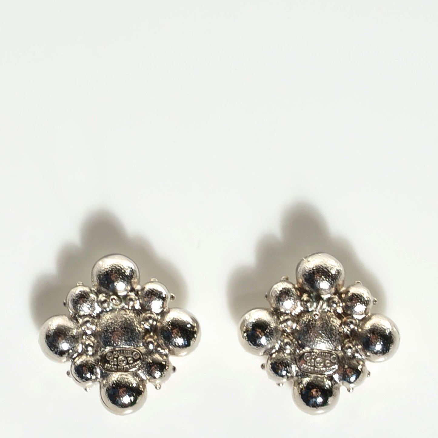 Crystal CC Earrings Silver