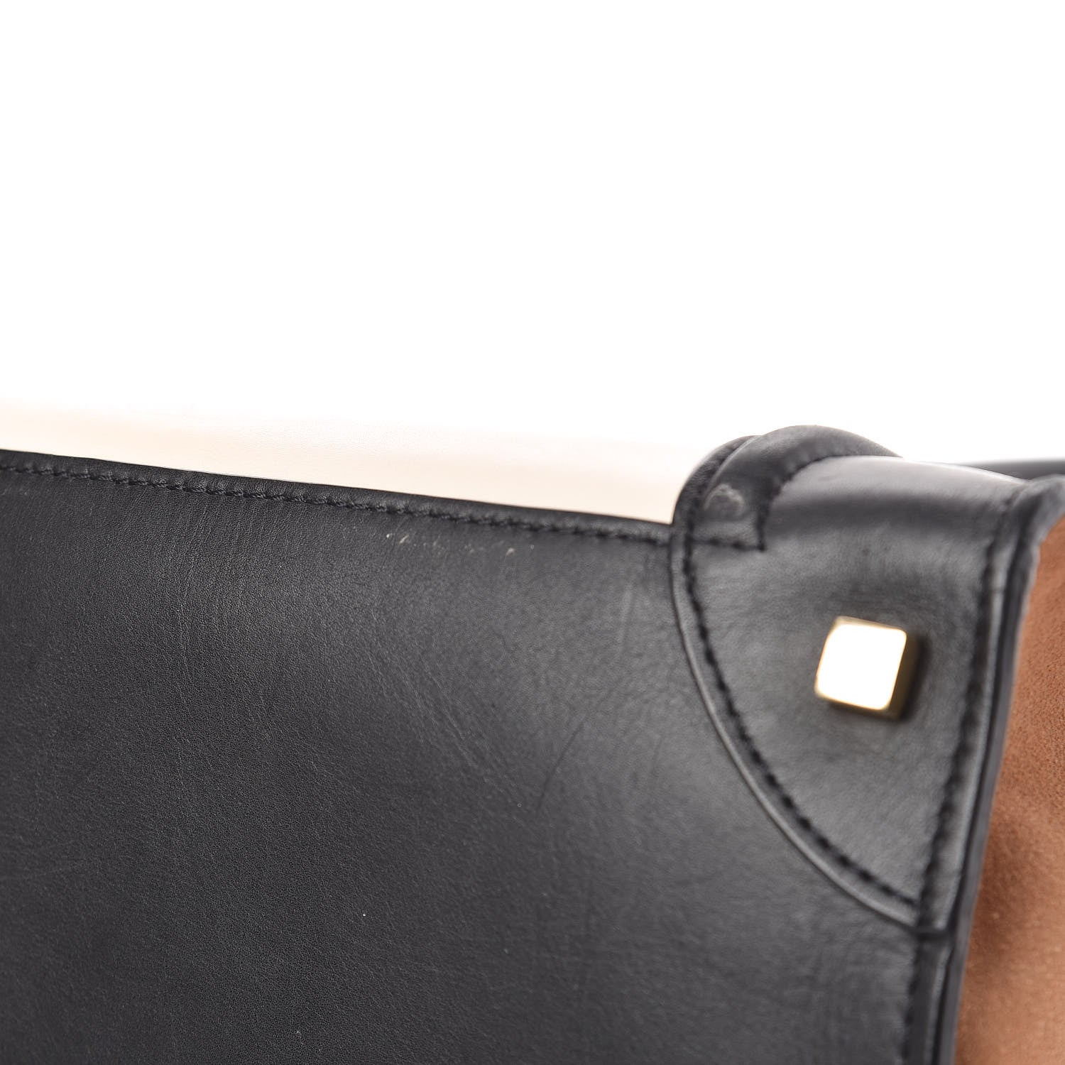 Celine Satin Calfskin Suede Mini Tri-Color Luggage Seashell 14 of 15
