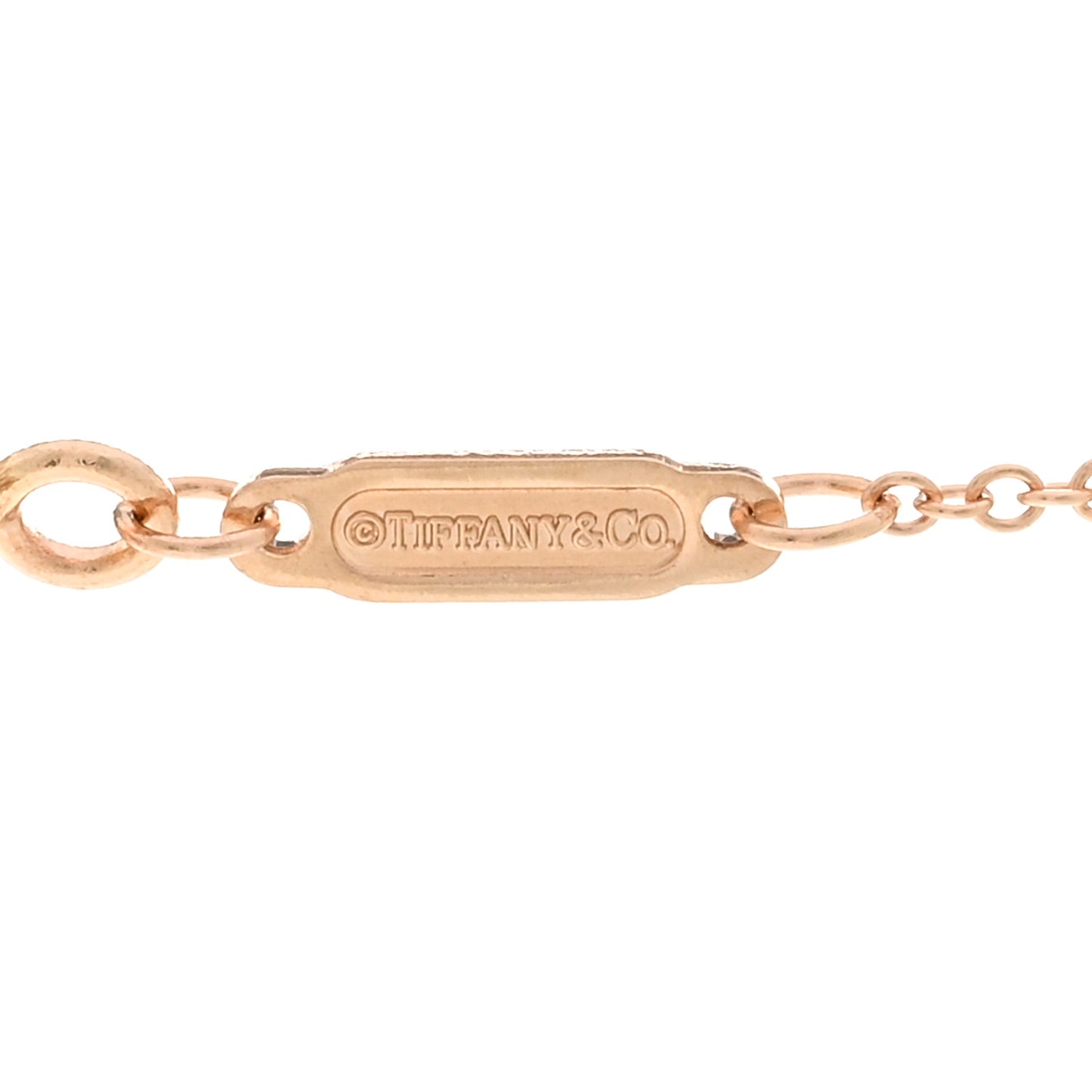 18K Rose Gold Small T Smile Pendant Necklace
