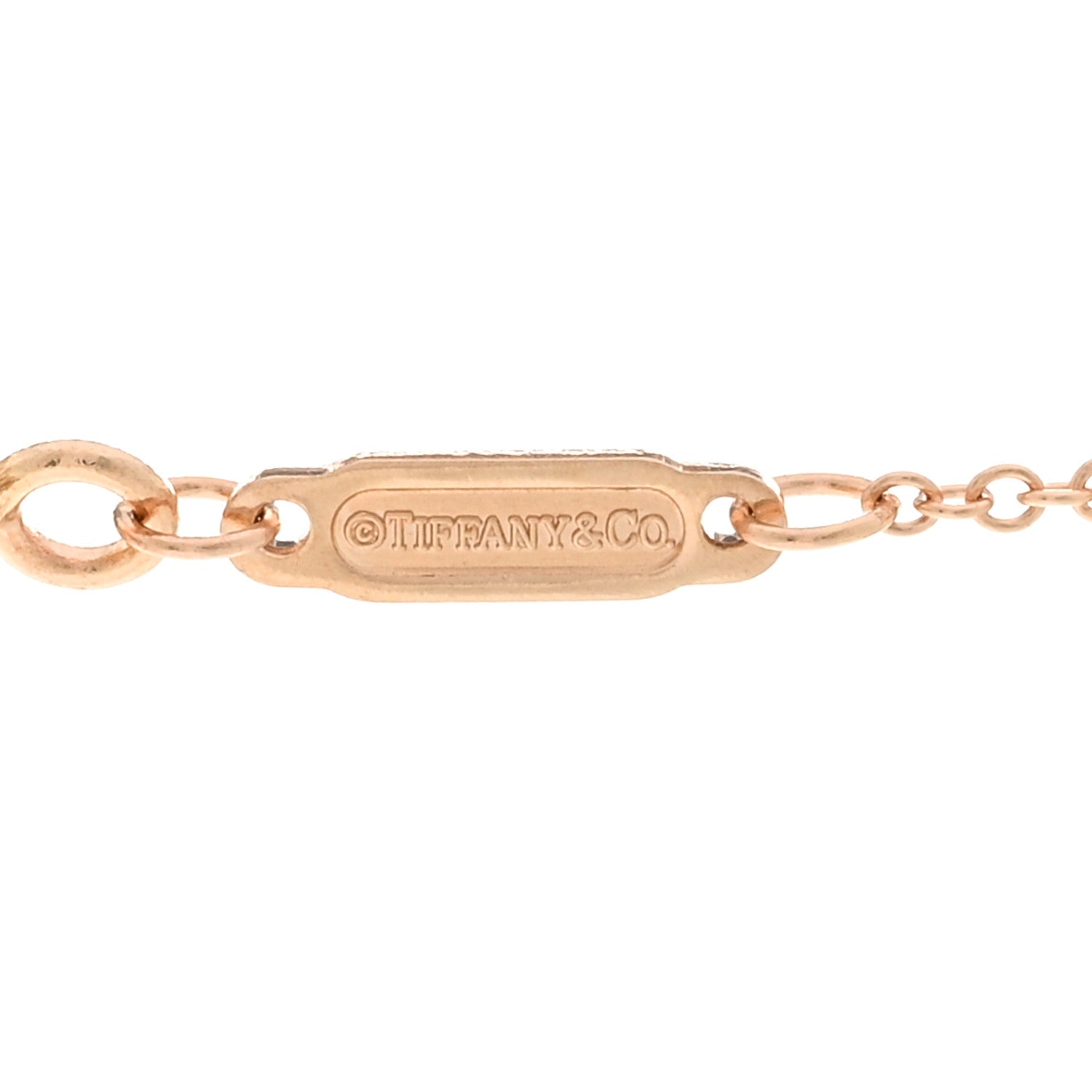 Tiffany 18K Rose Gold Small T Smile Pendant Necklace 4 of 5