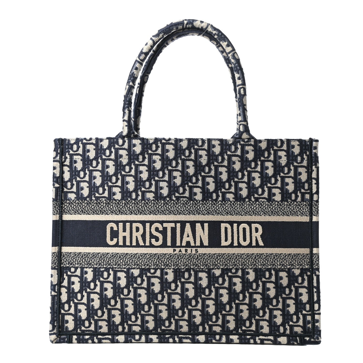 Christian Dior Oblique Medium Book Tote Blue Multicolor 1 of 9
