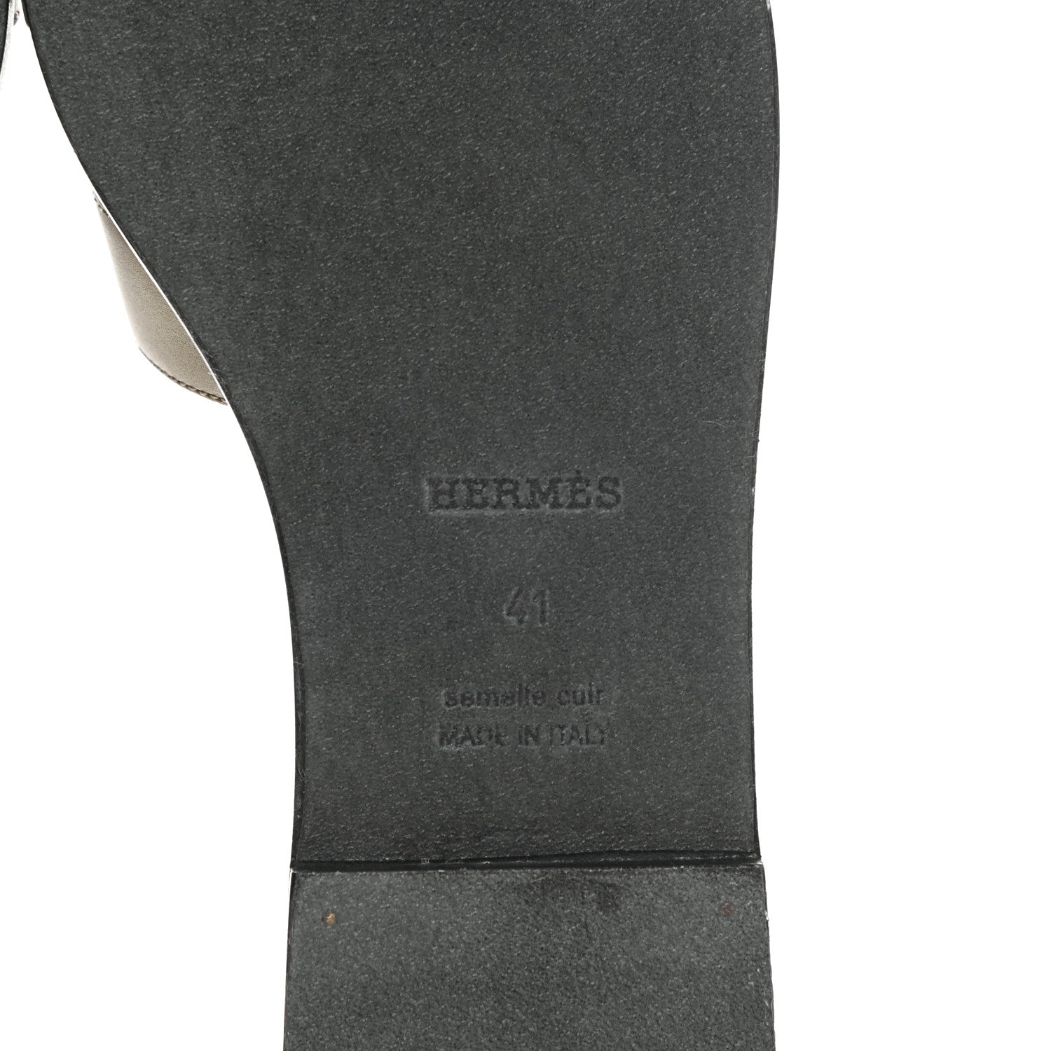 Hermes Box Calfskin Oran Sandals 41 Vert Thé Impérial 6 of 9