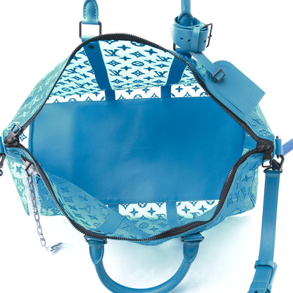 Louis Vuitton Monogram See Through Keepall Triangle Bandouliere 50 Turquoise 4 of 11
