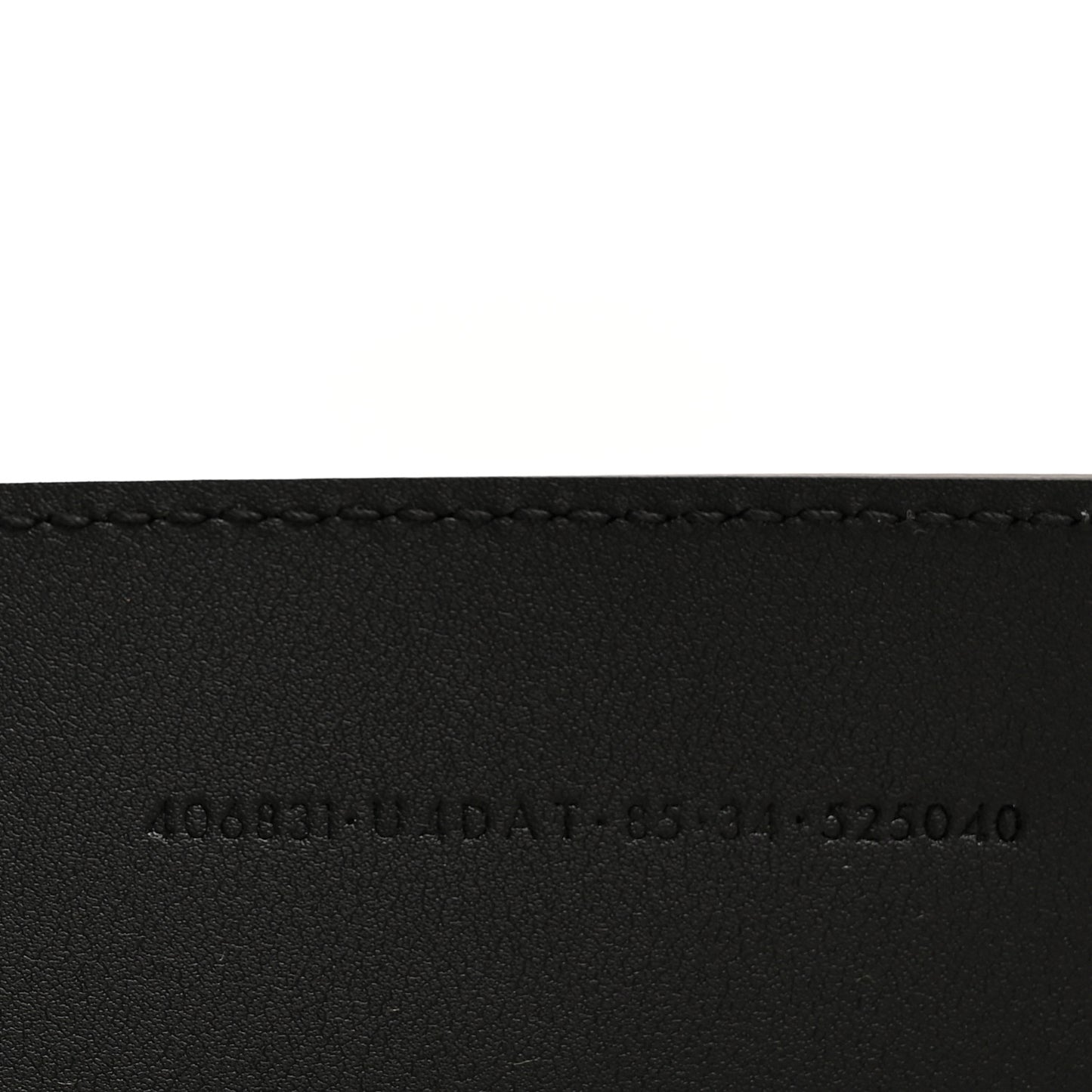 X ADIDAS Textured Dollar Calfskin Double G 40mm Belt 85 34 Black