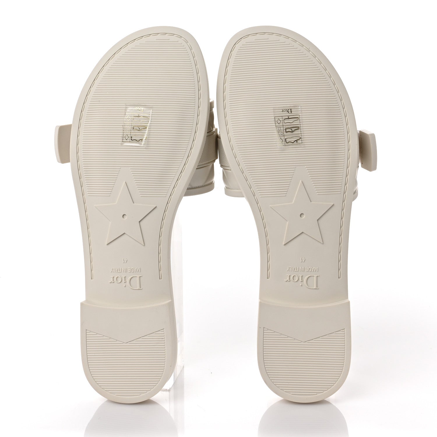 Christian Dior Rubber Macrocannage Dio(r)evolution Slide Sandals 41 Off White 5 of 8