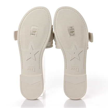 Christian Dior Rubber Macrocannage Dio(r)evolution Slide Sandals 41 Off White 5 of 8