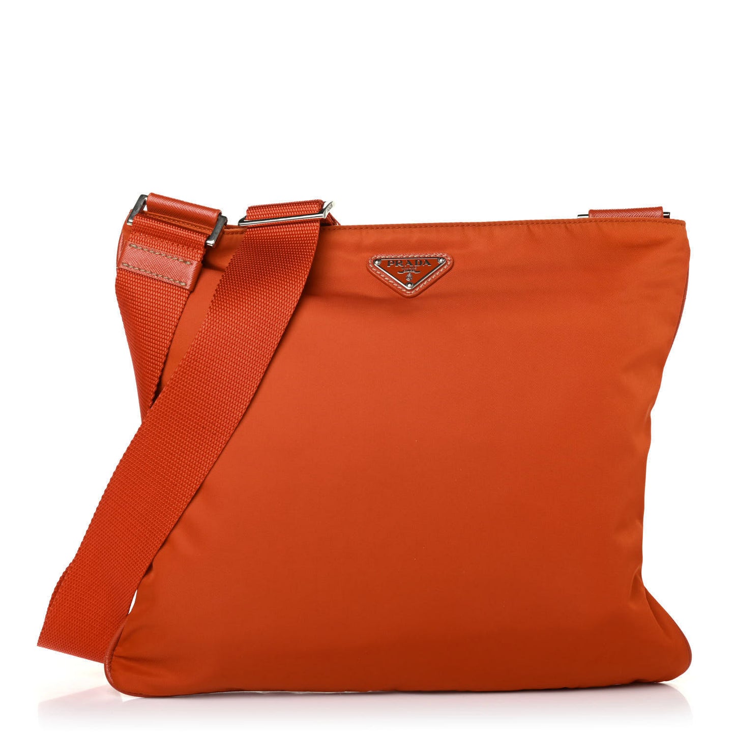 Nylon Vela Flat Messenger Bag Orange