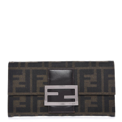 Fendi Zucca Continental Wallet Brown 1 of 8