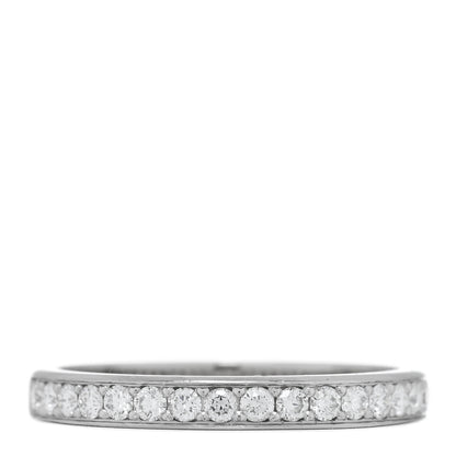 Cartier Platinum Diamond 1895 Wedding Band Ring 51 5.75 1 of 5