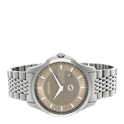 Gucci Stainless Steel 40mm G-Timeless Quartz Watch Brown 2 of 5