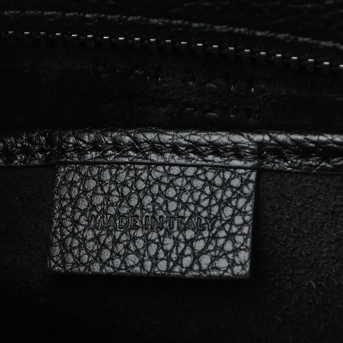 Drummed Calfskin Nano Luggage Black