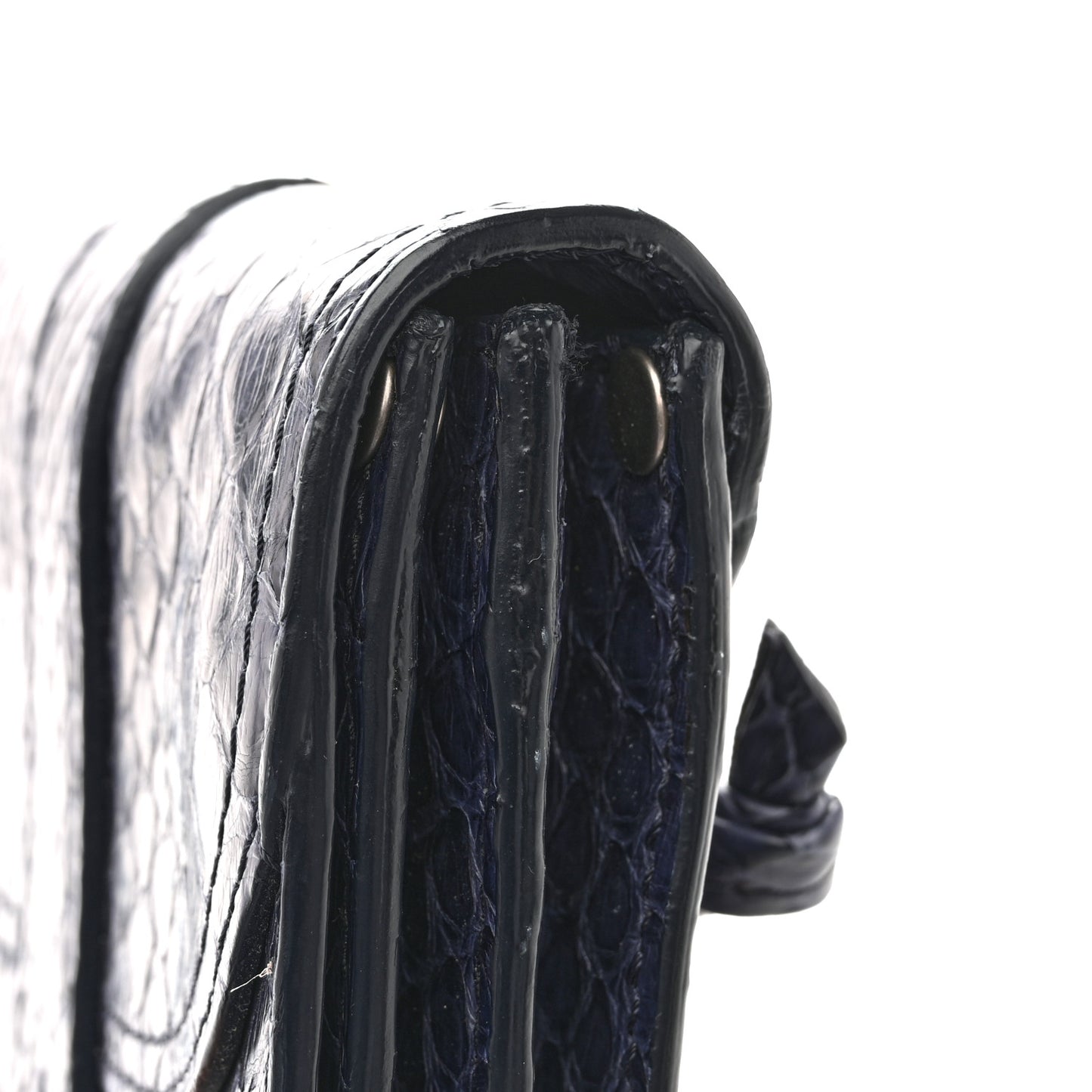 Snakeskin PS1 Pochette Clutch Blue