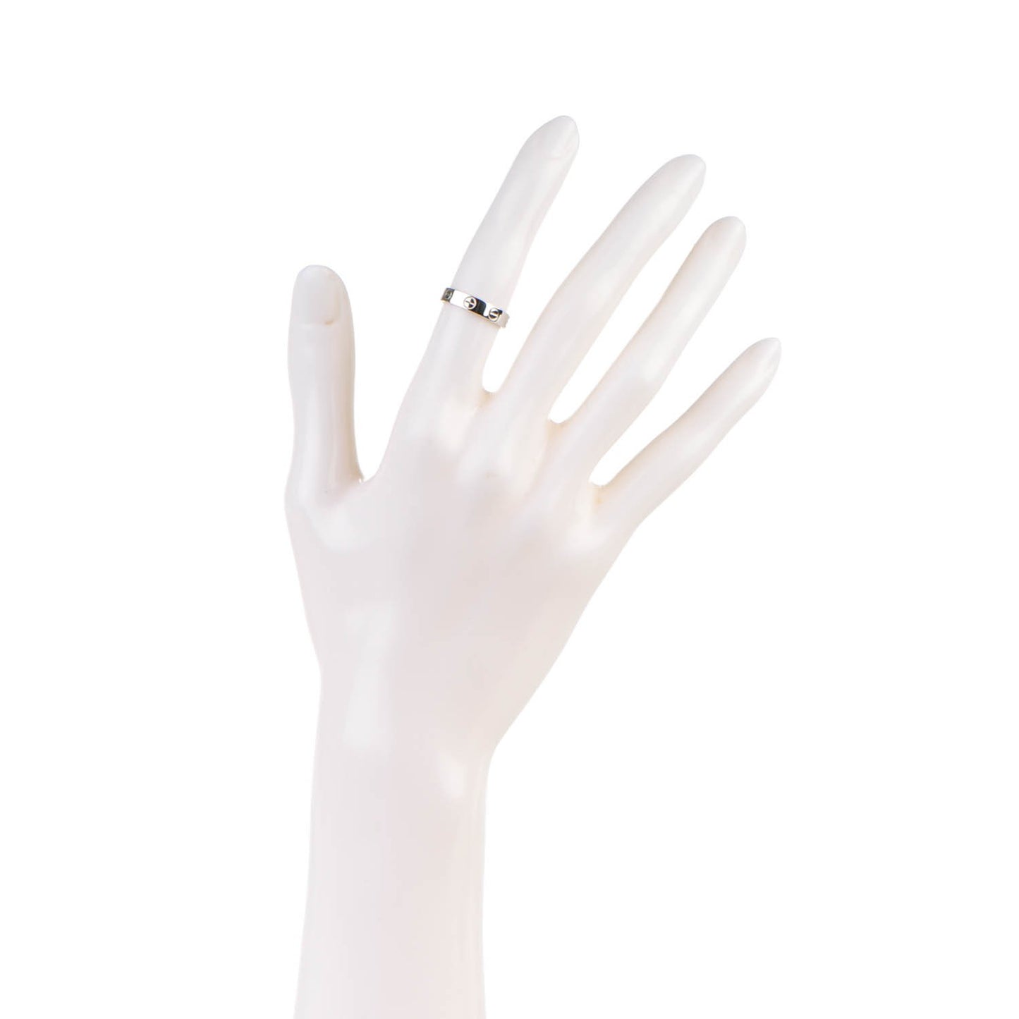 18K White Gold 4mm LOVE Wedding Band Ring 47 4