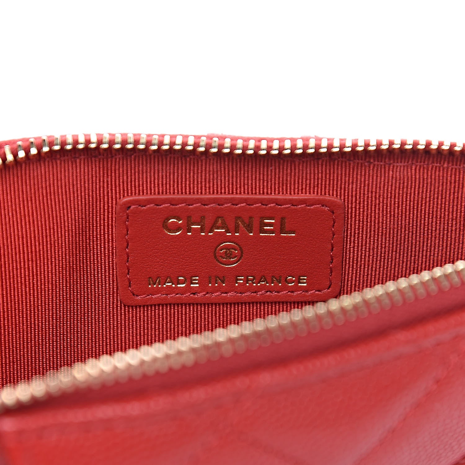 Chanel Caviar Quilted Classic iPhone Pouch Red 6 of 8
