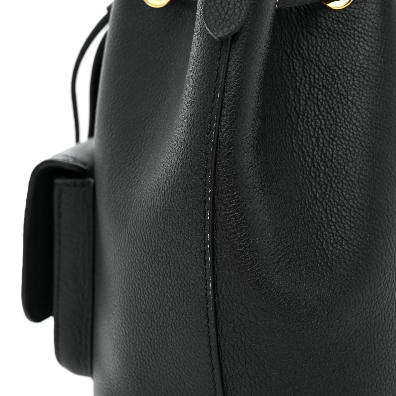 Louis Vuitton Calfskin Lockme Bucket MM Black 11 of 12