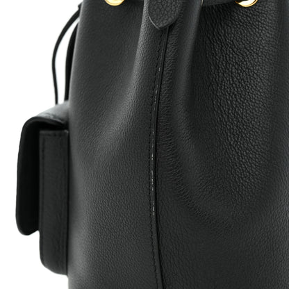 Louis Vuitton Calfskin Lockme Bucket MM Black 11 of 12