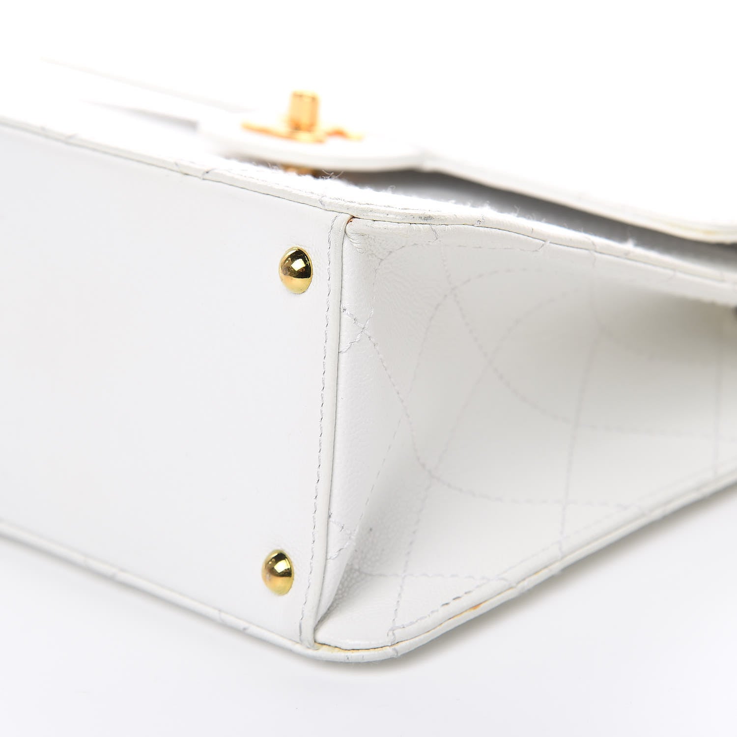 Chanel Caviar Stitched Flap Shoulder Bag White 10 of 14