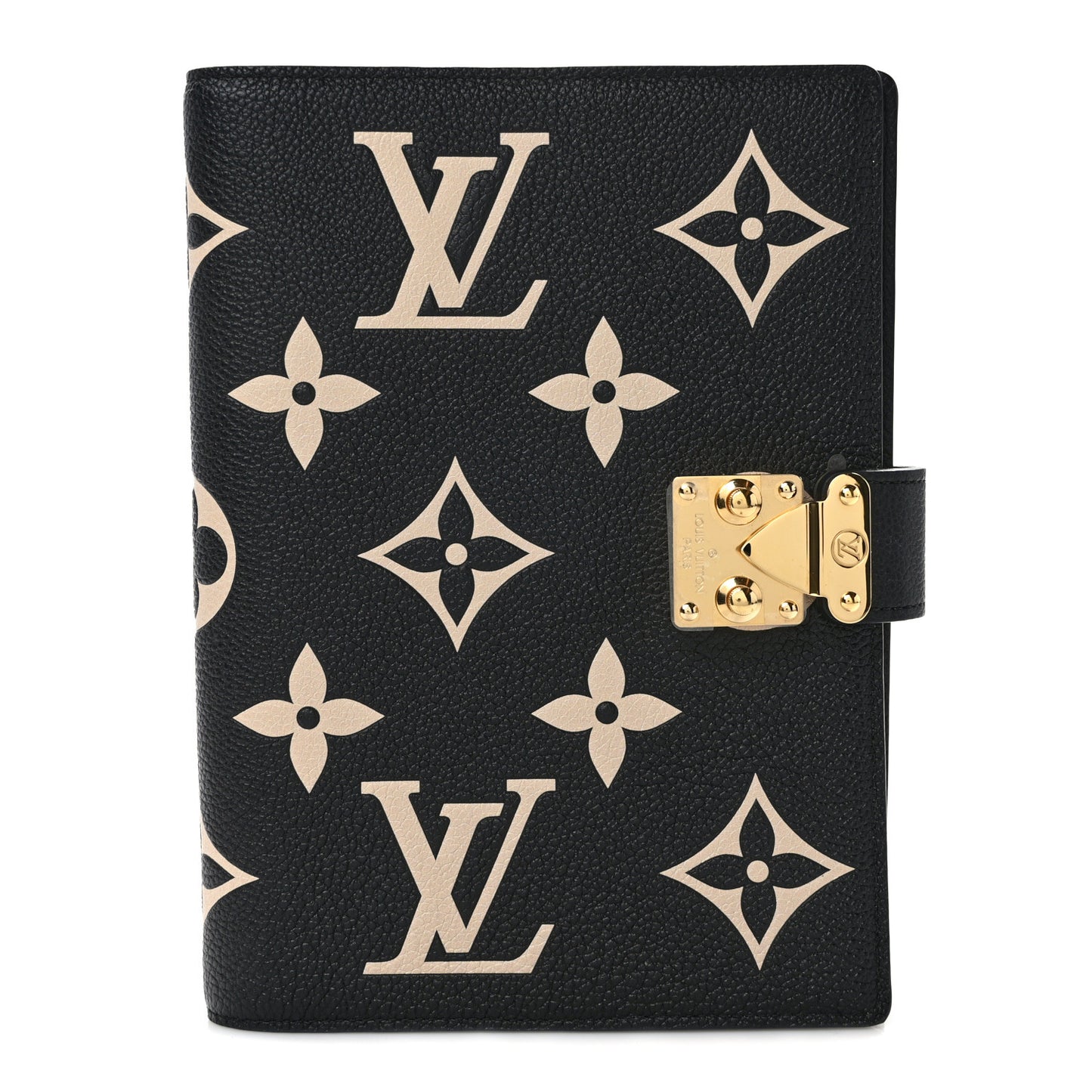 LOUIS VUITTON Empreinte Monogram Giant Paul Notebook Cover MM Black Beige