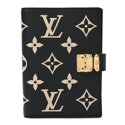 Louis Vuitton LOUIS VUITTON Empreinte Monogram Giant Paul Notebook Cover MM Black Beige 1 of 7