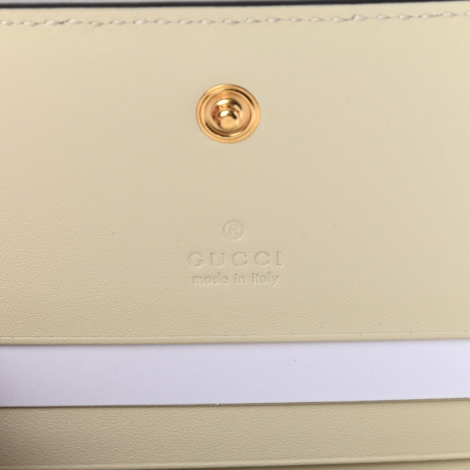 Gucci GG Supreme Monogram Les Pommes Card Case Wallet Beige Multicolor Mystic White 6 of 9