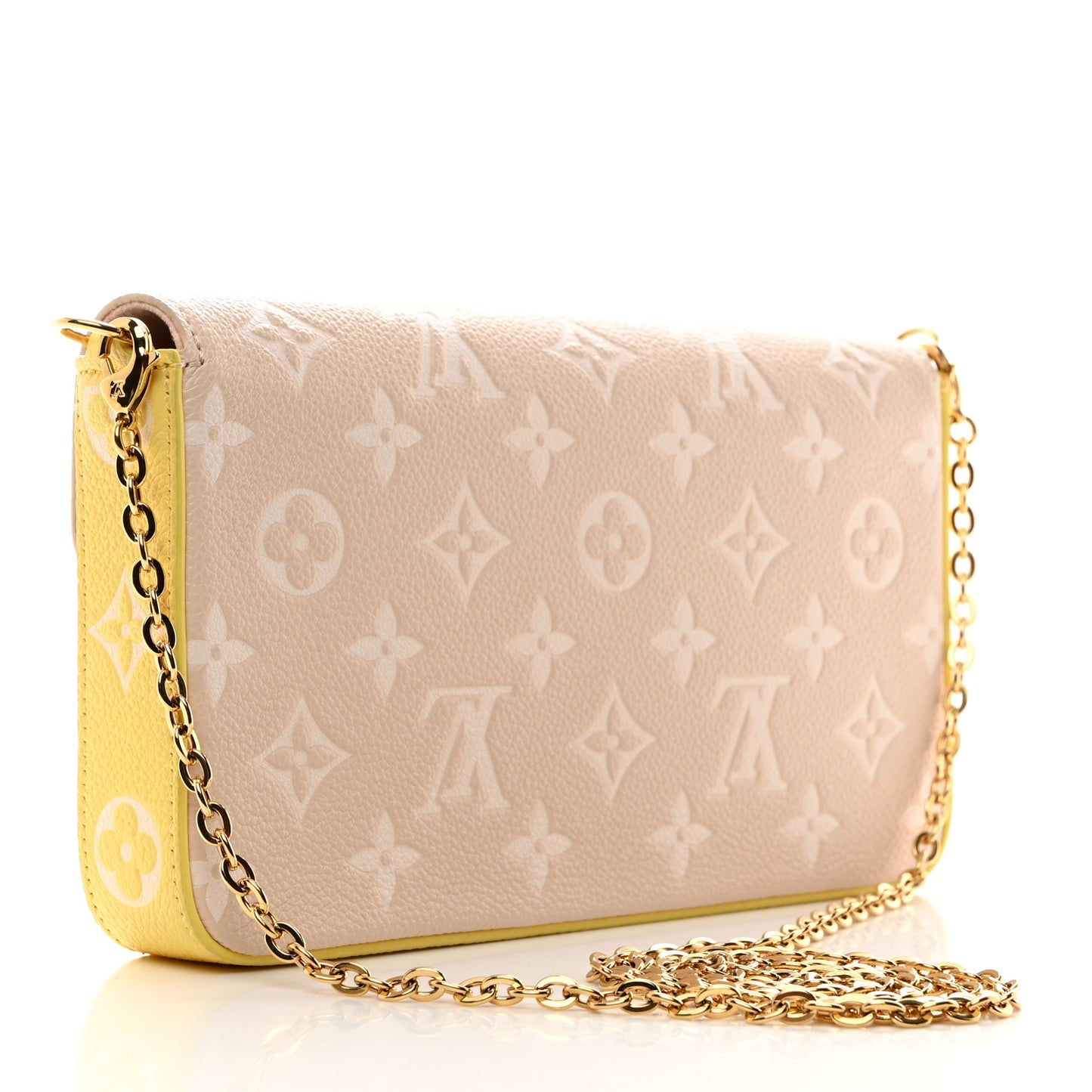 Empreinte Spring in the City Felicie Pochette Chain Wallet Pink Beige Yellow