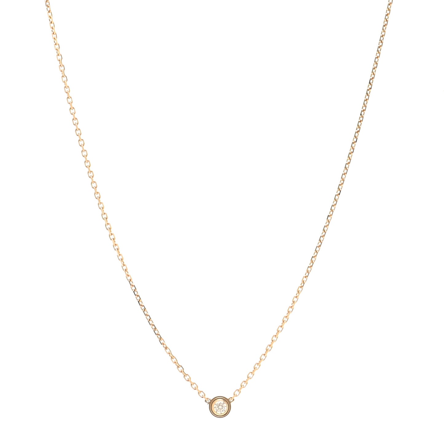 18K Yellow Gold Diamond XS D'Amour Pendant Necklace