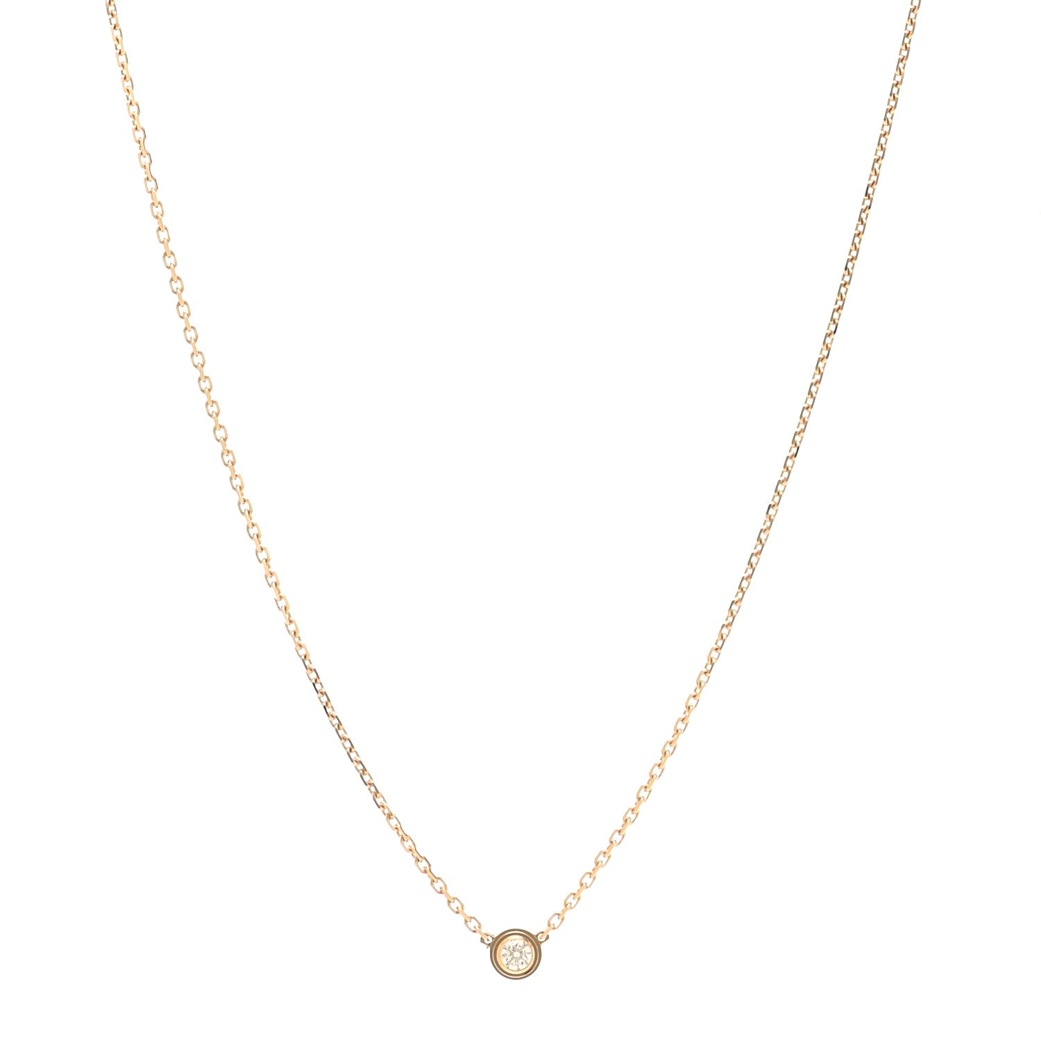 Cartier 18K Yellow Gold Diamond XS D'Amour Pendant Necklace 1 of 5