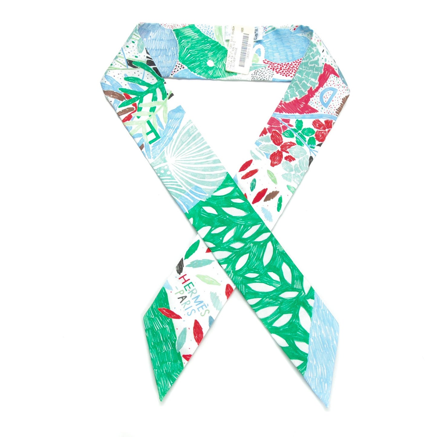 Silk Chacun Fait Son Nid Twilly Ciel Vert Rouge