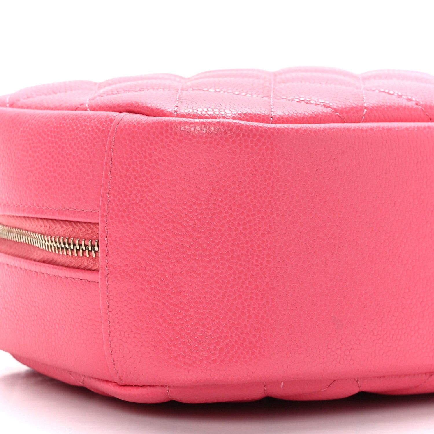 Chanel Caviar Quilted Medium Curvy Pouch Cosmetic Case Pink 8 of 9