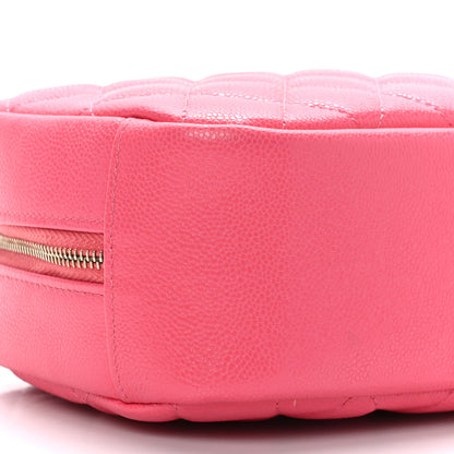Chanel Caviar Quilted Medium Curvy Pouch Cosmetic Case Pink 8 of 9
