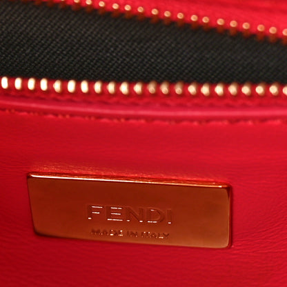Fendi Nappa Stacked Bar Mini Peekaboo Iconic Satchel Lampone 6 of 9