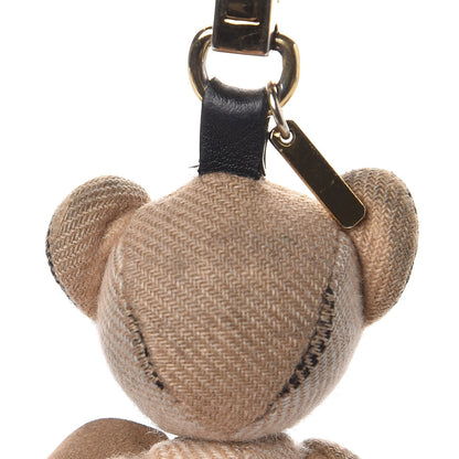Burberry Cashmere House Check Thomas Bear Bag Charm Camel Gold 8 of 16