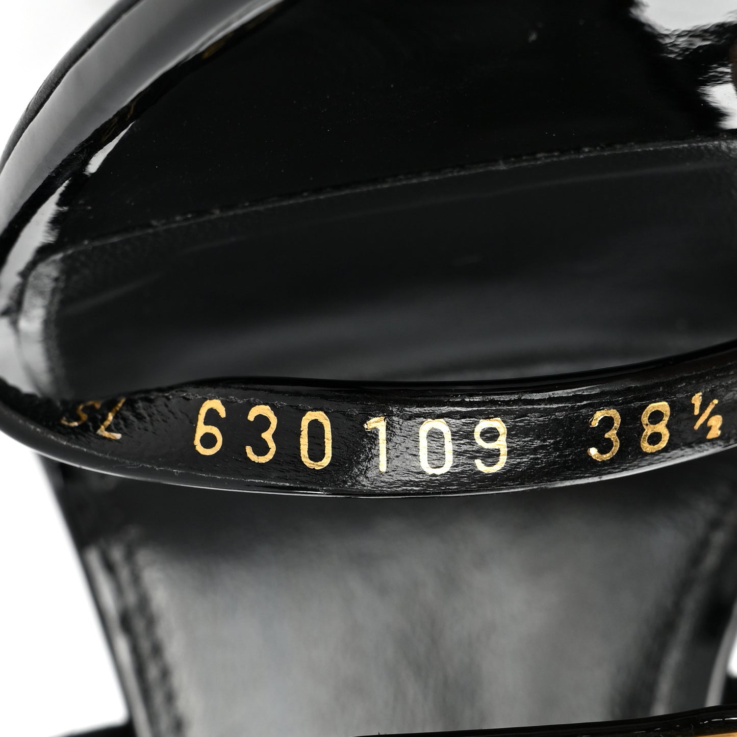 Calfskin Cassandra 110 Sandals 38.5 Black Gold