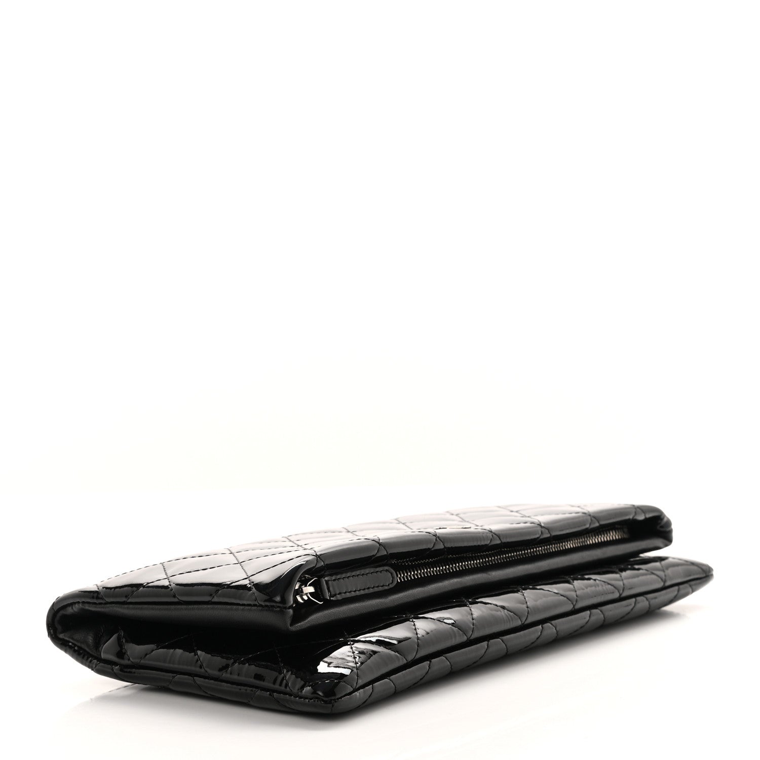 Chanel Patent Calfskin Quilted Beauty CC Clutch Black 3 of 7