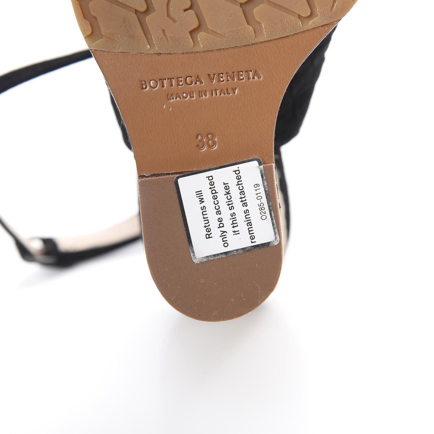 Bottega Veneta Suede Intrecciato Wedge Sandals 38 Black 8 of 10
