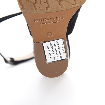 Bottega Veneta Suede Intrecciato Wedge Sandals 38 Black 8 of 10