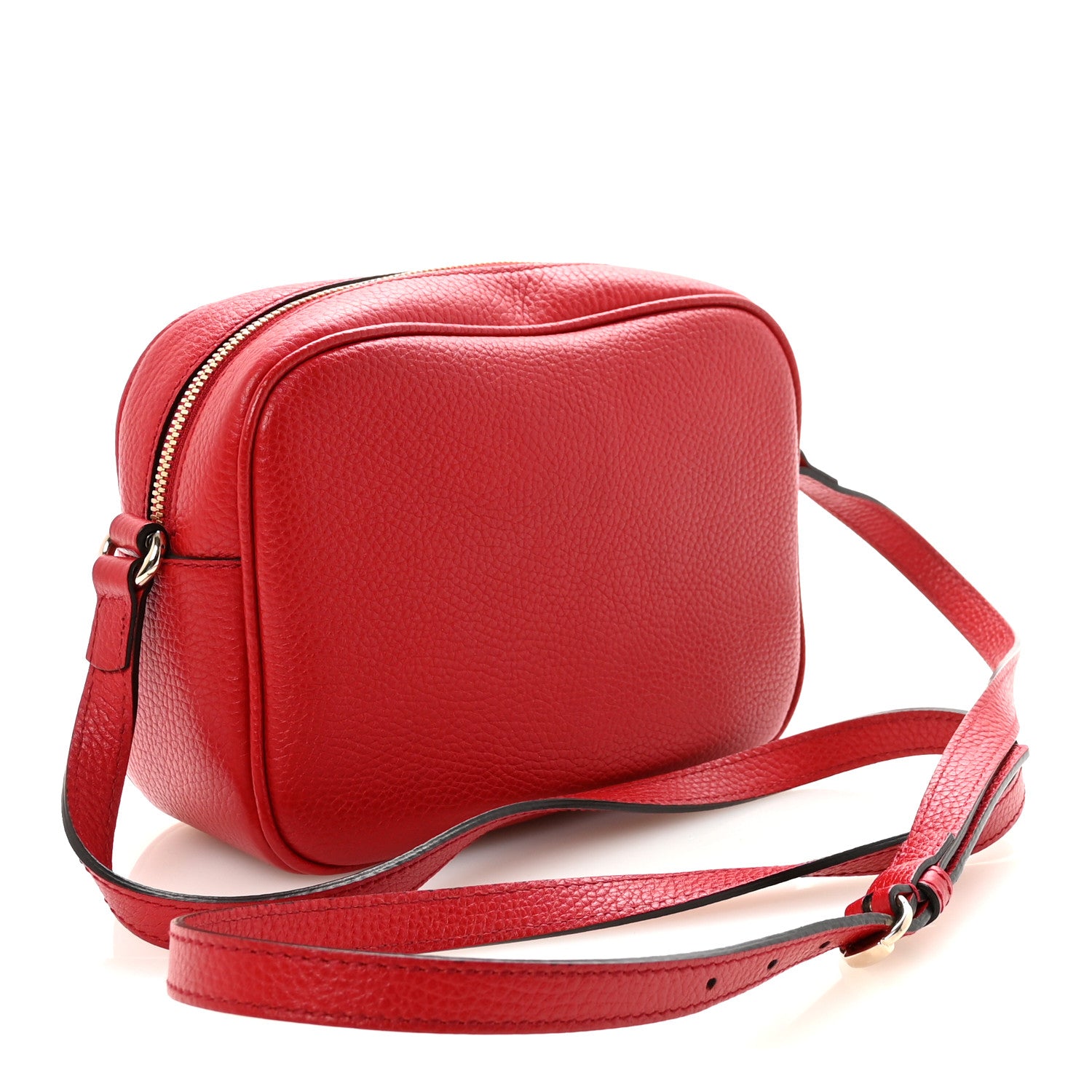 Gucci Pebbled Calfskin Small Soho Disco Bag Tabasco Red 3 of 10