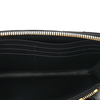 Saint Laurent Calfskin Y Quilted Joan Zip Around Wallet Black 5 of 7